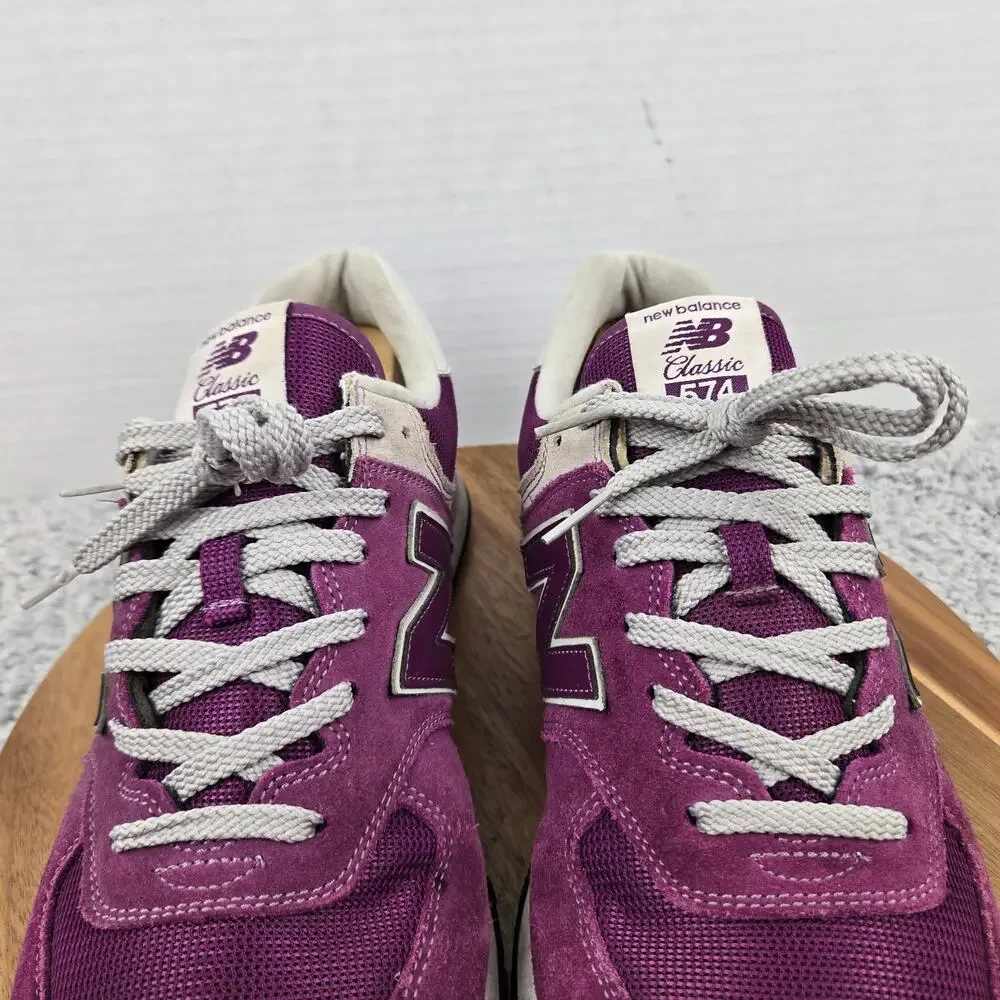 New Balance Mens 12D Classic 574 Core Plus Purple Cactus Flower Casual Sneaker